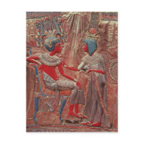 The back of the throne of Tutankhamun Post Card