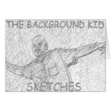 The Background Kid CD Cover Greeting Card