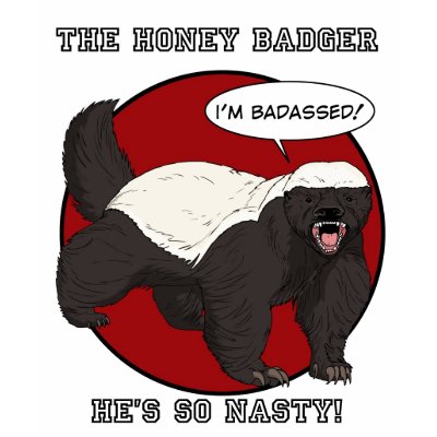 The Badassed Honey Badger T-shirt Zazzle_shirt The Badassed Honey Badger T-shirt Zazzle_shirt
