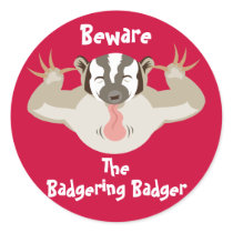 The Badgering Badger_Beware stickers