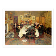 The Bagman's Toast 'Sweethearts and Wives'(oil on Postcard
