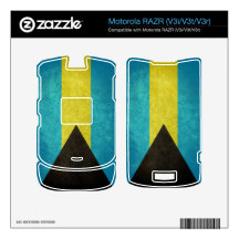 The Bahamas Flag; Decals For Motorola RAZR