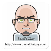 The Bald Fat Guy Stickers stickers