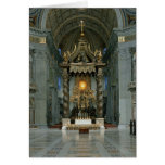 The Baldacchino, the high altar and the chair Greeting Cards