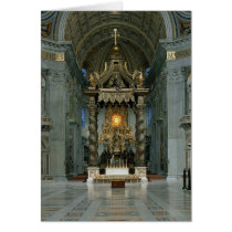 The Baldacchino, the high altar and the chair Greeting Cards
