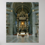 The Baldacchino, the high altar and the chair Poster