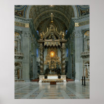 The Baldacchino, the high altar and the chair Poster