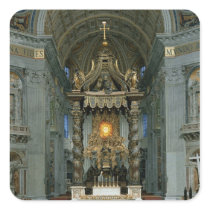 The Baldacchino, the high altar and the chair Square Stickers