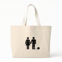 The "Ball and Chained" groom Canvas Bag