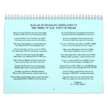 THE BALLAD OF JIM FALON WALL CALENDAR