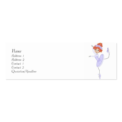The Ballerina Profile Cards Business Cards