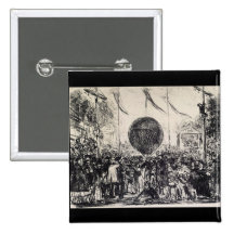 The Balloon by Edouard Manet Pinback Buttons