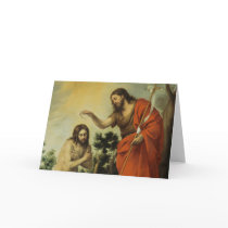 The Baptism of Christ by Bartolome Esteban Murillo Card