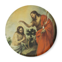 The Baptism of Christ by Bartolome Esteban Murillo Magnet