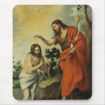 The Baptism of Christ by Bartolome Esteban Murillo Mouse Pad