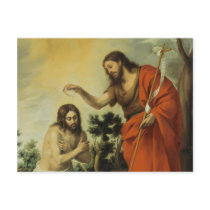 The Baptism of Christ by Bartolome Esteban Murillo Post Card