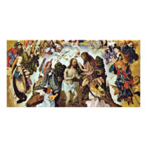 The Baptism Of Christ By Meister Des Bartholomäusa Personalized Photo Card