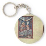 The Baptism Of Christ By Meister Des Hitda-Evangel Key Chains