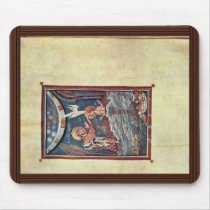 The Baptism Of Christ By Meister Des Hitda-Evangel Mouse Pads
