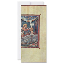 The Baptism Of Christ By Meister Des Hitda-Evangel Rack Card Design