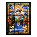 The Baptism of Christ - Stained Glass - Postcard