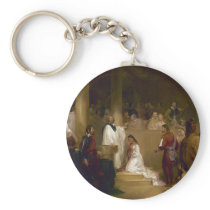 The Baptism of Pocahontas by John Gadsby Chapman Keychain