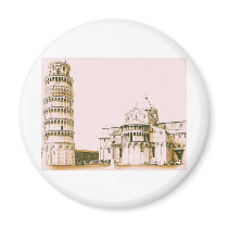 The Baptistery of St John - Leaning Tower Of Pisa magnets by gothicarts The Baptistery of St John - Leaning Tower Of Pisa magnets