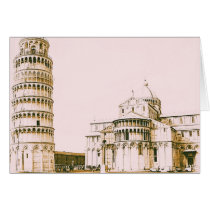 The Baptistry of St John and Leaning Tower Of Pisa cards