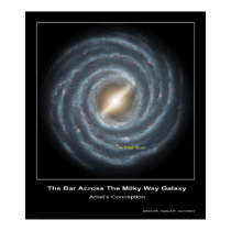The Bar Across the Milky Way Galaxy - Artist's Con posters by Space_Exploration The Bar Across the Milky Way Galaxy - Artist's Con posters