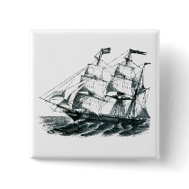 The Bark "Florida" Sailing Ship Bookmark Pinback Button