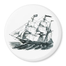 The Bark "Florida" Sailing Ship Bookmark Magnet