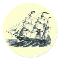 The Bark "Florida" Sailing Ship Bookmark stickers