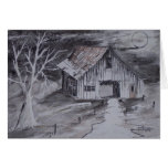 THE BARN folk art country painting drawing cards