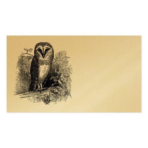 The Barn Owl Business Card (back side)