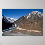 The barren landscape of Ladakh, northern India Print