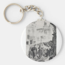 The Barricade by Edouard Manet Key Chains