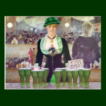 The Bartender sell  $1 Green Beer postcards