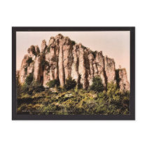 The Basaltic rocks at Bort, Auvergne Mountains, Fr Post Card