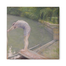 The Bather, or The Diver, 1877 Fridge Magnet