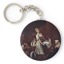 The Bathers By Longhi Pietro (Best Quality) Keychains