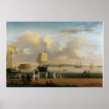 The Battery and Harbor New York 1811 Poster
