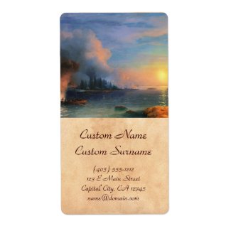 The Battle of Bomarsund Ivan Aivazovsky seascape Shipping Labels
