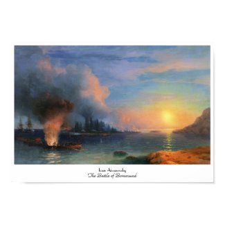 The Battle of Bomarsund Ivan Aivazovsky seascape Posters