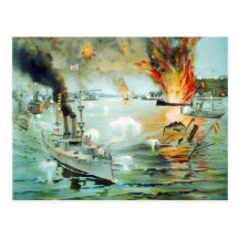The Battle of Manila Bay Spanish American War Post Cards