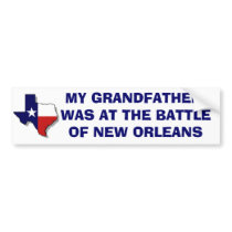 THE BATTLE OF NEW ORLEANS bumper stickers