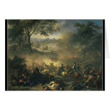The Battle of Poltava in 1709, 1717 Greeting Cards