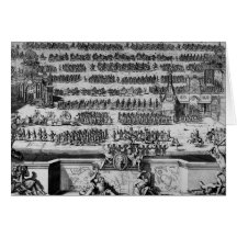 The Battle of Pottava, 1709 Greeting Cards