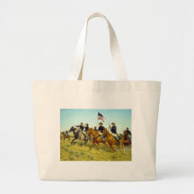 The Battle of Prairie Dog Creek by Ralph Heinz Tote Bags