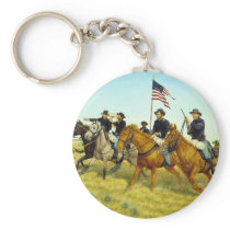 The Battle of Prairie Dog Creek by Ralph Heinz Key Chain
