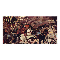 The Battle Of San Romano By Paolo Uccello Customized Photo Card